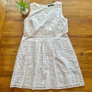 Lauren Ralph Lauren white eyelet dress 14P